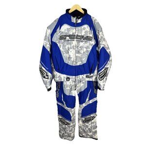 Arctiva Comp 5 Team Snowmobile Suit Jacket Bib Set Men’s L Blue Camo Powersports